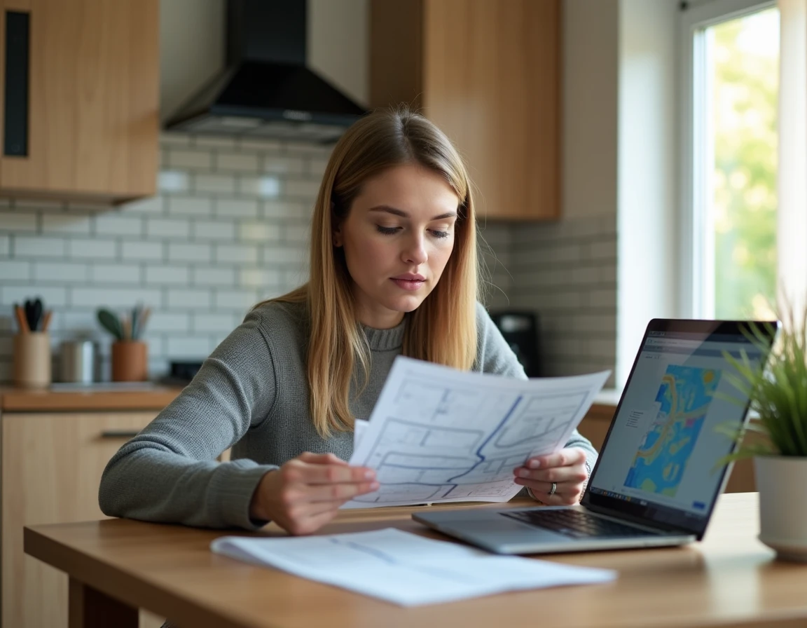 Propriétaire recherchant le plan de raccordement tout à l'égout de son logement sur internet